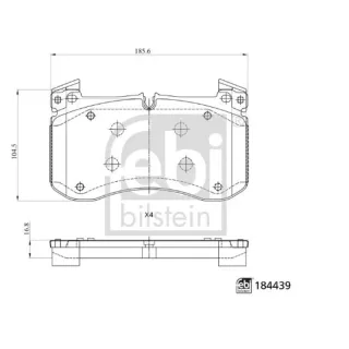 Febi 184439 Brake Pad Set